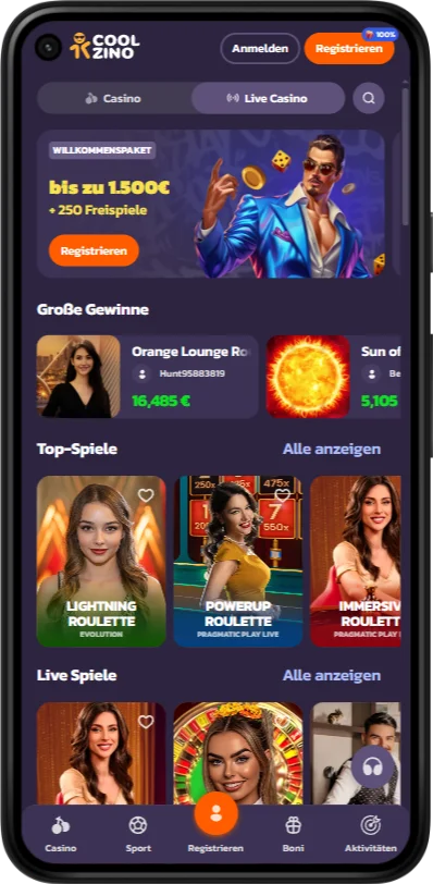 Coolzino Casino Games Page